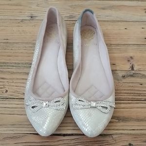 Rhinestone bow flats